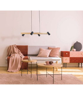 Frida Bar Pendant Ceiling Light Black 4xGU10-2