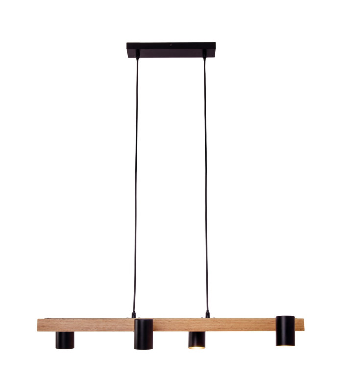 Frida Bar Pendant Ceiling Light Black 4xGU10-4