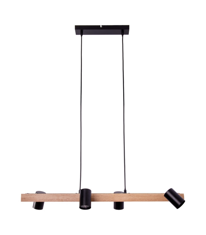 Frida Bar Pendant Ceiling Light Black 4xGU10-5