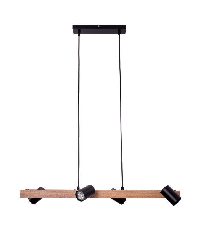 Frida Bar Pendant Ceiling Light Black 4xGU10-7