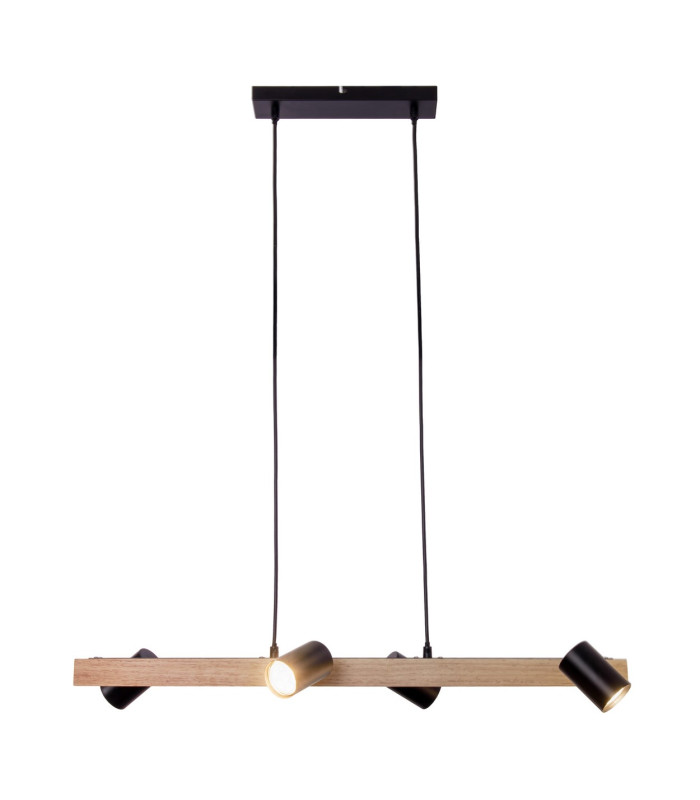 Frida Bar Pendant Ceiling Light Black 4xGU10-8