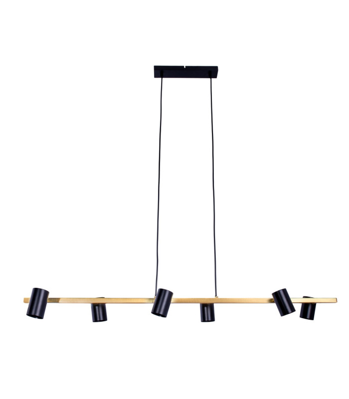 Frida Bar Pendant Ceiling Light Black 6xGU10-1