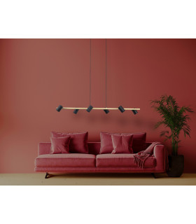 Frida Bar Pendant Ceiling Light Black 6xGU10-2