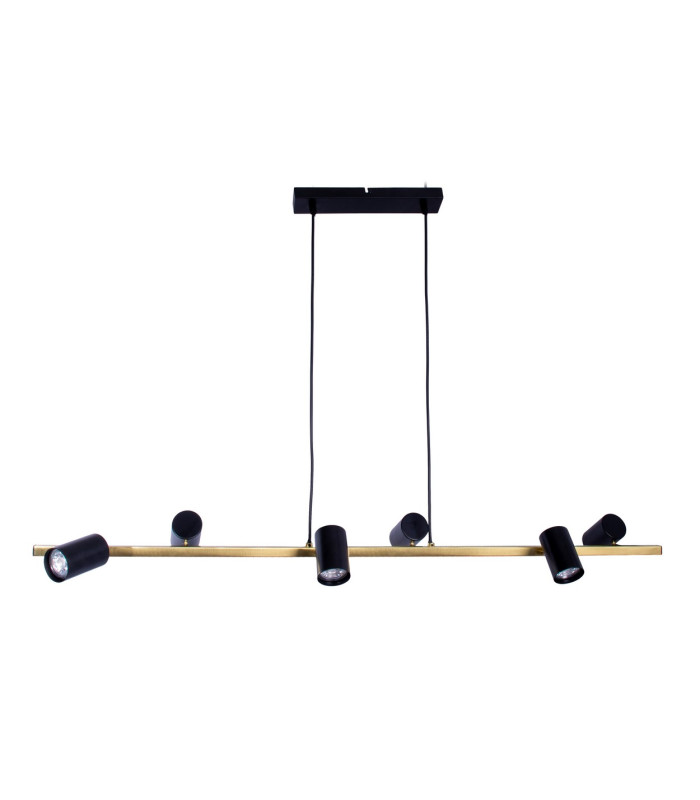Frida Bar Pendant Ceiling Light Black 6xGU10-5