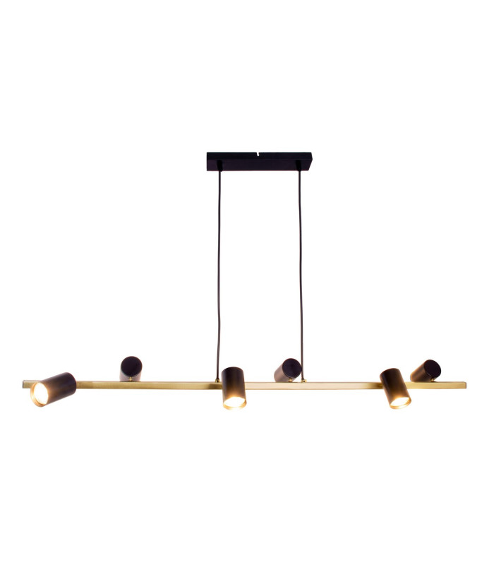 Frida Bar Pendant Ceiling Light Black 6xGU10-6