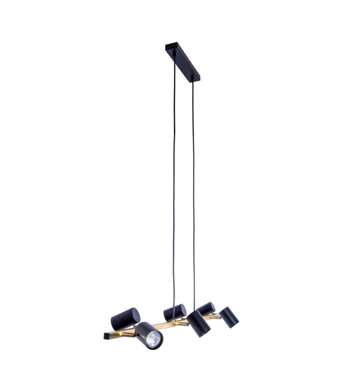 Frida Bar Pendant Ceiling Light Black 6xGU10-7