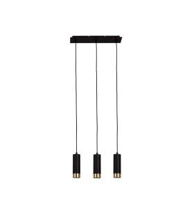 Fridu Bar Pendant Ceiling Light Black 3xGU10-1