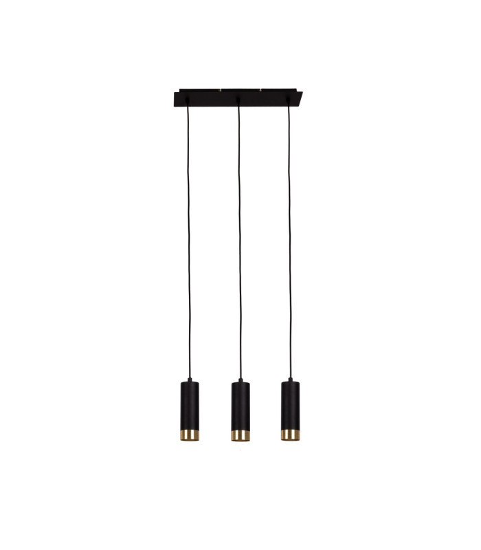 Fridu Bar Pendant Ceiling Light Black 3xGU10-1