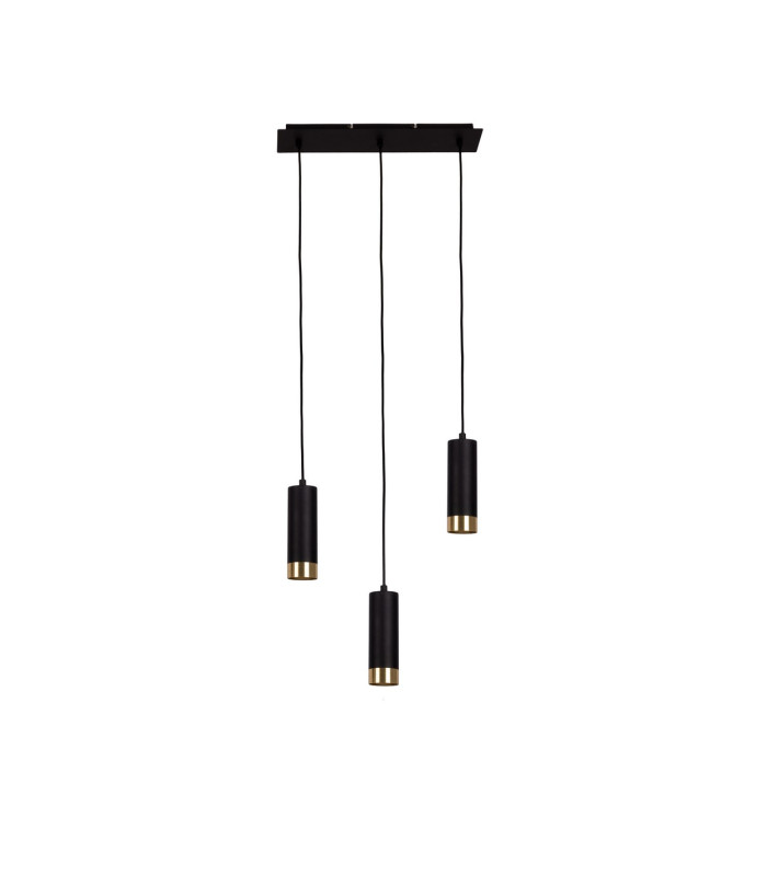Fridu Bar Pendant Ceiling Light Black 3xGU10-6