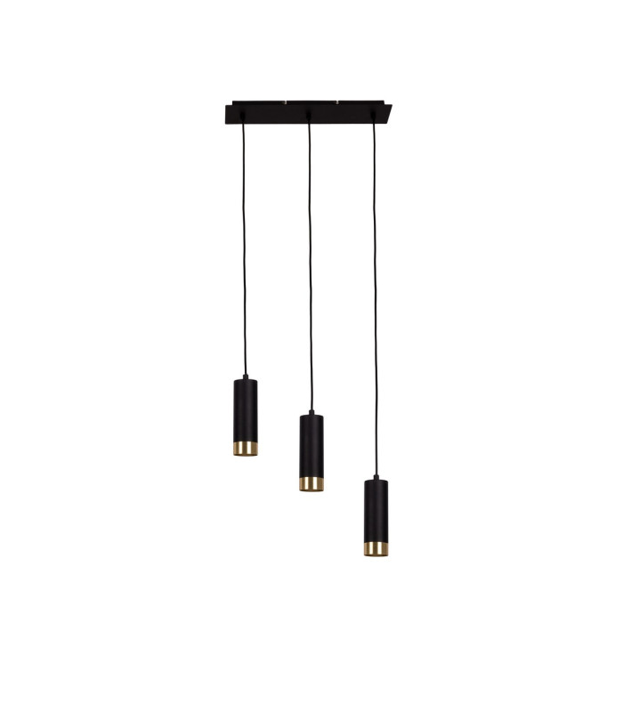 Fridu Bar Pendant Ceiling Light Black 3xGU10-8
