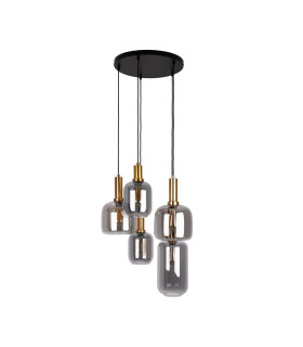Fumo Cluster Pendant Ceiling Light Black 5xE27-1