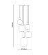 Fumo Cluster Pendant Ceiling Light Black 5xE27-4