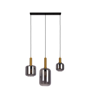 Fumo Bar Pendant Ceiling Light Black 3xE27-1