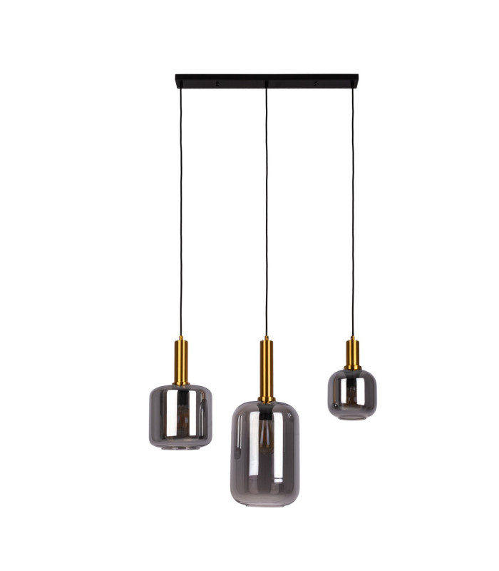 Fumo Bar Pendant Ceiling Light Black 3xE27-1