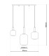 Fumo Bar Pendant Ceiling Light Black 3xE27-3