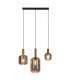 Fumo Bar Pendant Ceiling Light Black 3xE27-4