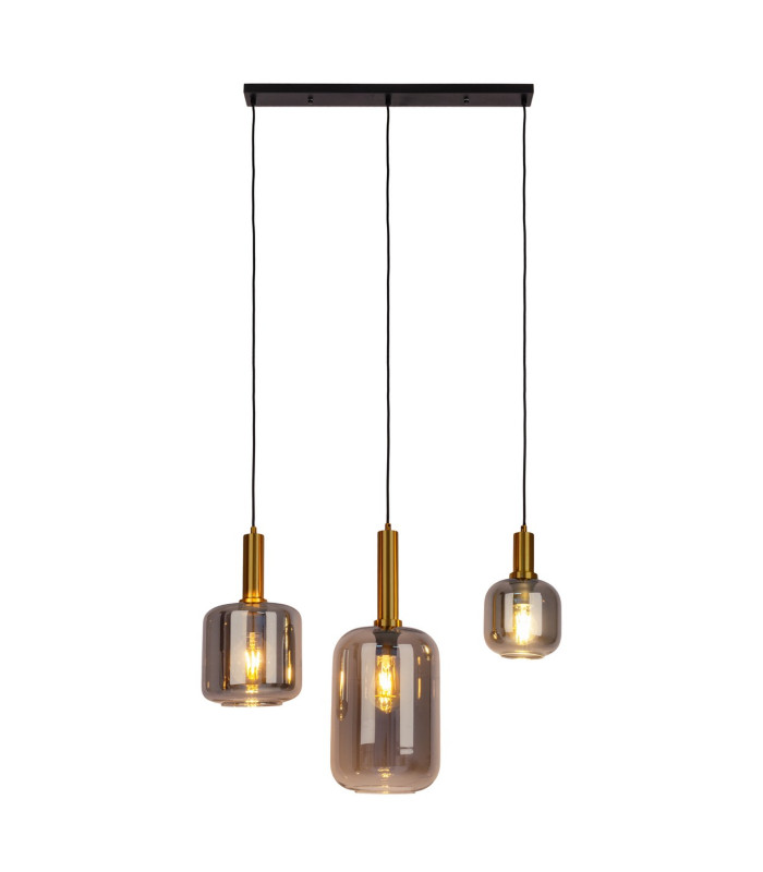 Fumo Bar Pendant Ceiling Light Black 3xE27-4