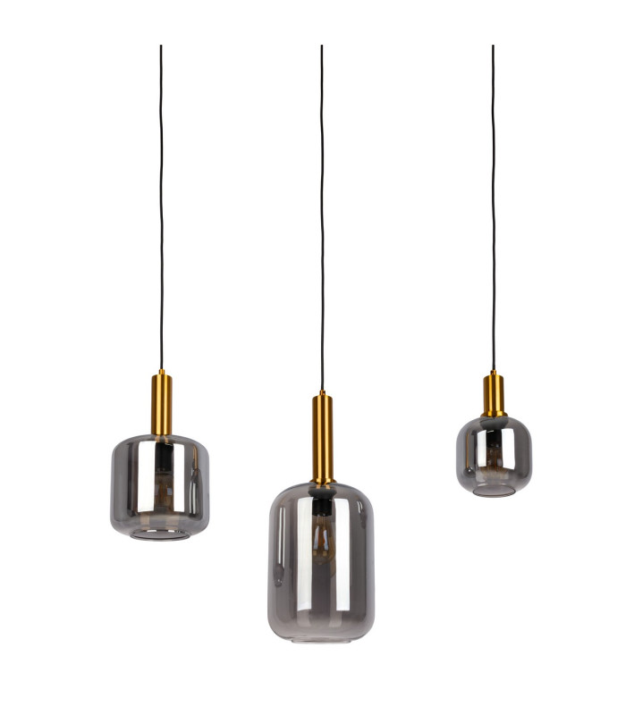 Fumo Bar Pendant Ceiling Light Black 3xE27-6