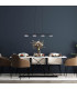 Cimo Dimmable LED Bar Pendant Ceiling Light Black 3000K-3