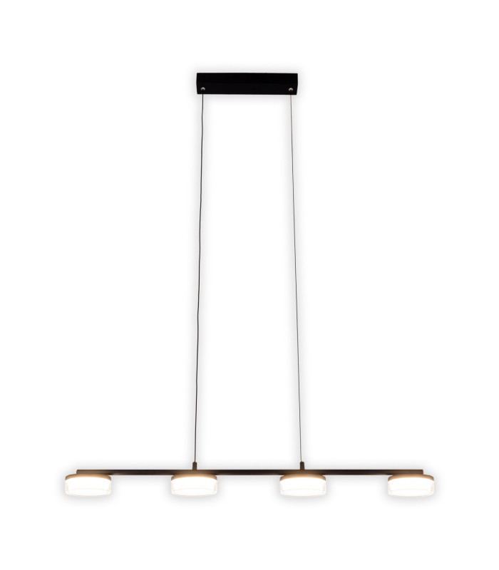 Cimo Dimmable LED Bar Pendant Ceiling Light Black 3000K-7