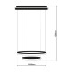 Circulo Dimmable LED Twin Ring Pendant Ceiling Light Black 2900-6000K Remote Control-4