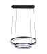 Circulo Dimmable LED Twin Ring Pendant Ceiling Light Black 2900-6000K Remote Control-6