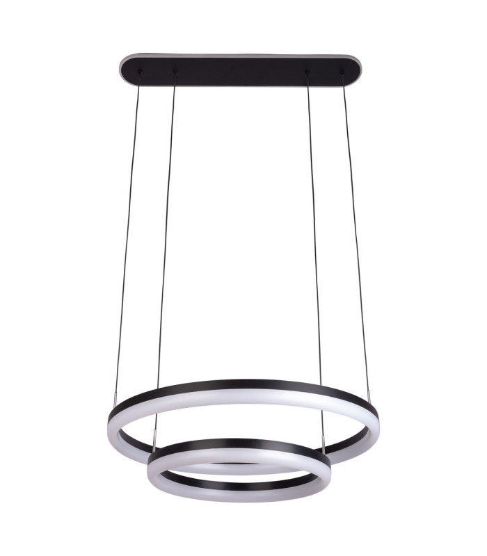 Circulo Dimmable LED Twin Ring Pendant Ceiling Light Black 2900-6000K Remote Control-6