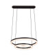 Circulo Dimmable LED Twin Ring Pendant Ceiling Light Black 2900-6000K Remote Control-7