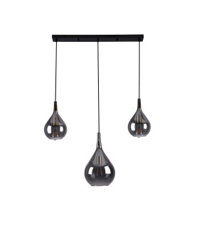 Gota Bar Pendant Ceiling Light Black 3xE27-1