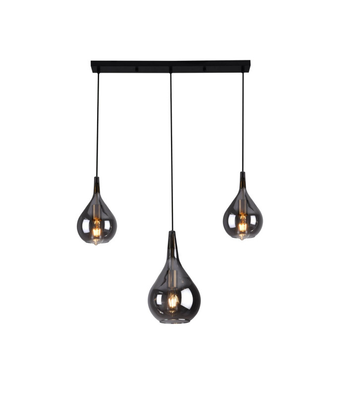 Gota Bar Pendant Ceiling Light Black 3xE27-4