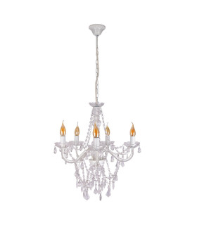 Cecilia Multi Arm Chandelier White 5xE14-1