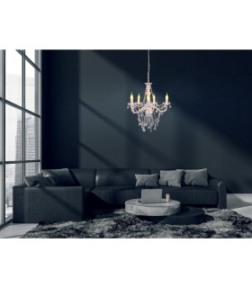 Cecilia Multi Arm Chandelier White 5xE14-2