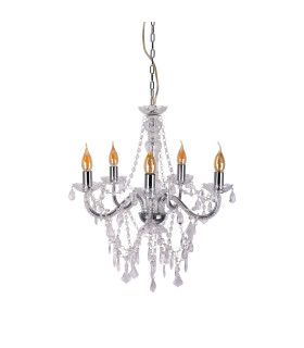 Cecilia Multi Arm Chandelier Chrome 5xE14-1