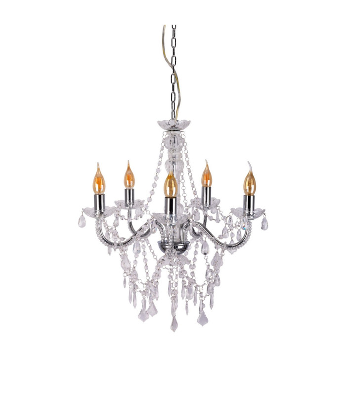 Cecilia Multi Arm Chandelier Chrome 5xE14-1