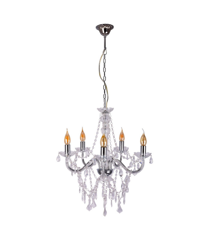 Cecilia Multi Arm Chandelier Chrome 5xE14-5