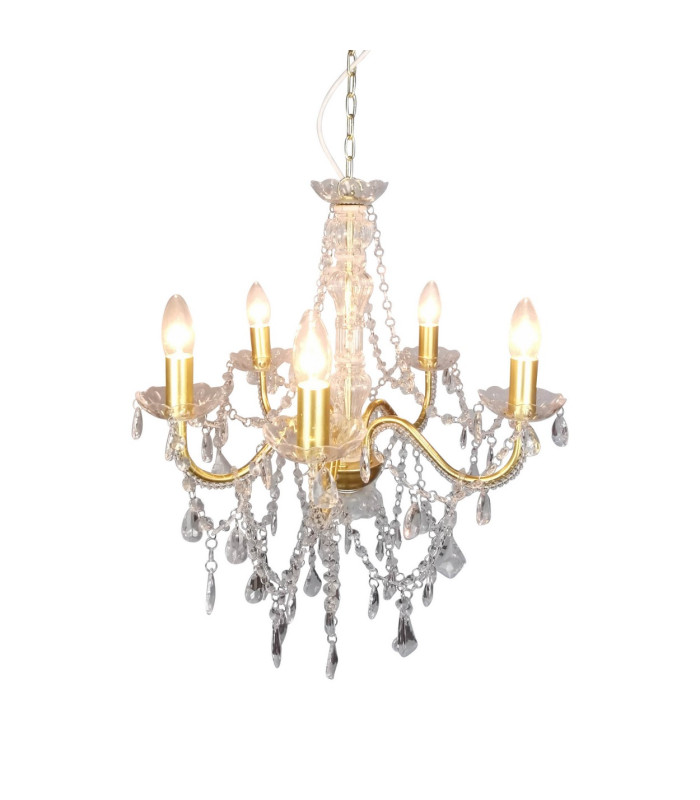 Cecilia Multi Arm Chandelier Gold 5xE14-1