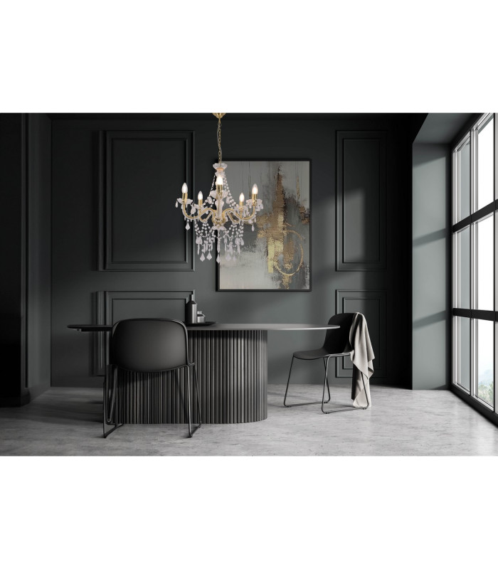 Cecilia Multi Arm Chandelier Gold 5xE14-2