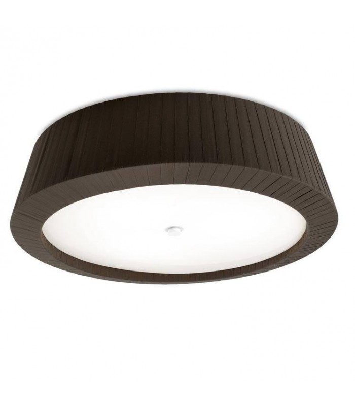 3 Light Large Flush Ceiling Light Brown, E27 - 1