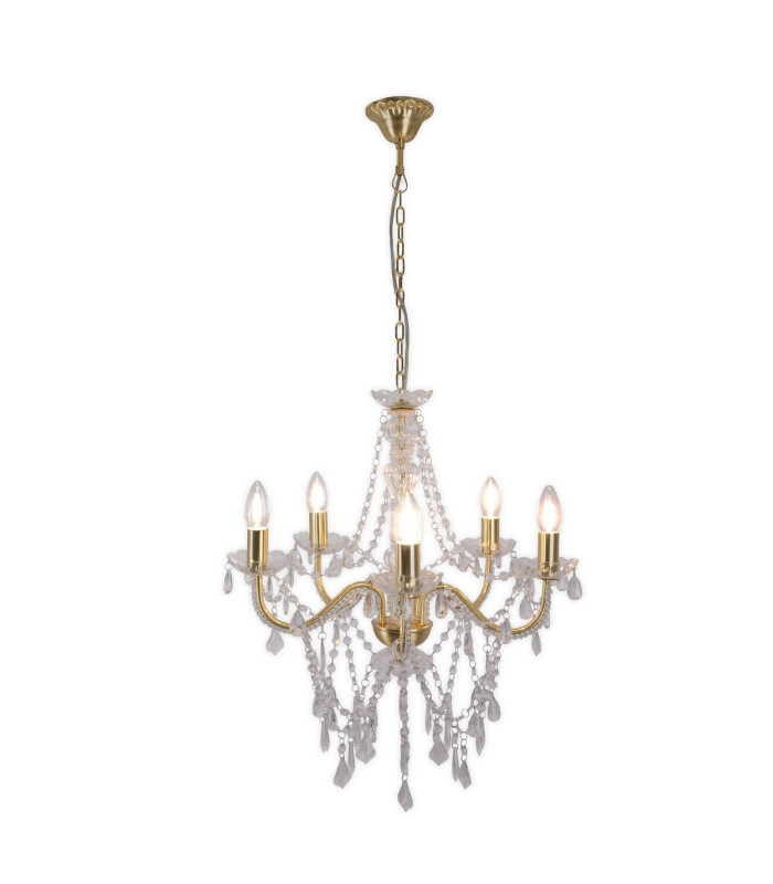 Cecilia Multi Arm Chandelier Gold 5xE14-5