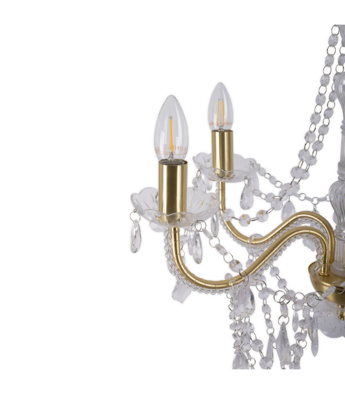 Cecilia Multi Arm Chandelier Gold 5xE14-6