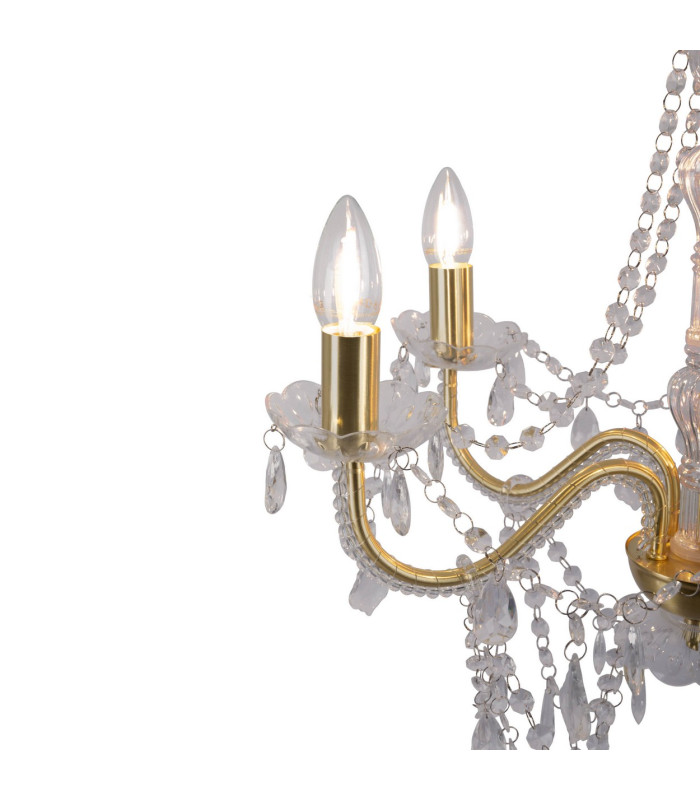 Cecilia Multi Arm Chandelier Gold 5xE14-7