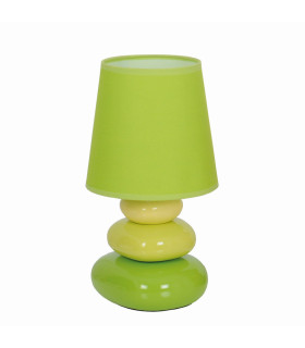 Stoney Floor Lamp with Tapered Shade Green
