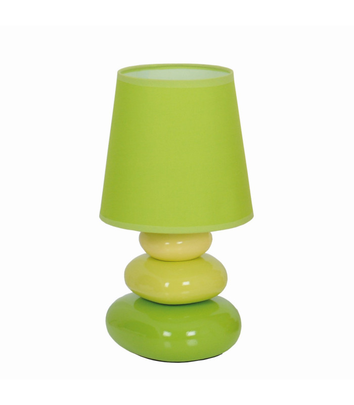 Stoney Floor Lamp with Tapered Shade Green