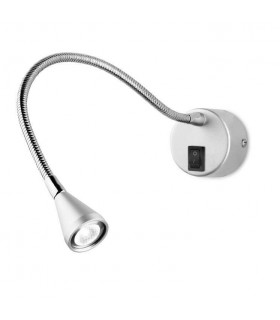 LED 1 Light Indoor Adjustable Wall Reading Light Chrome - 1
