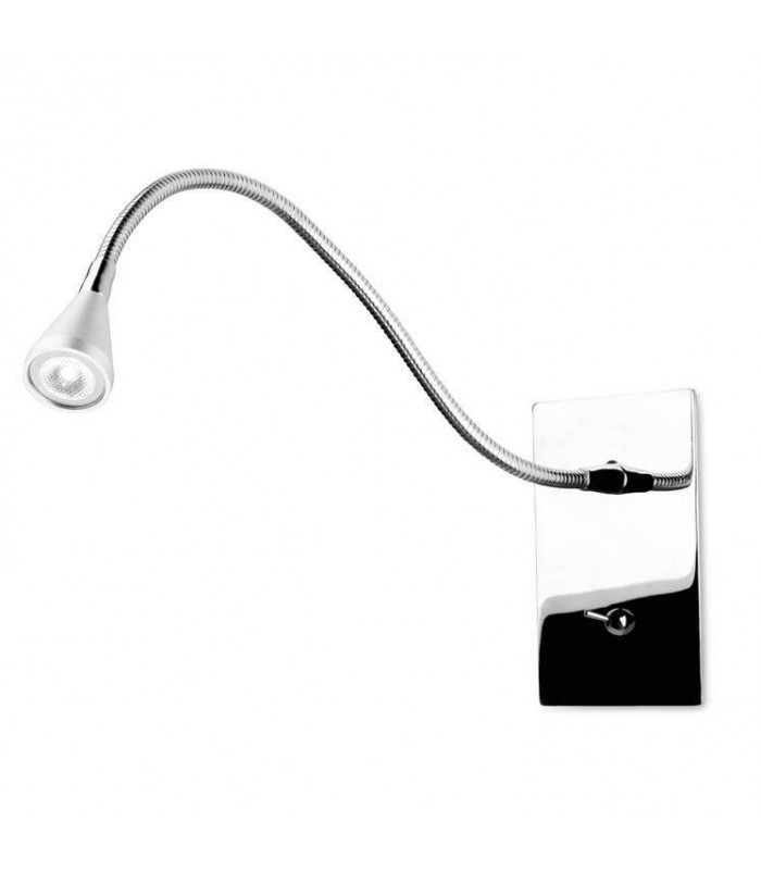 LED 1 Light Indoor Adjustable Wall Reading Light Chrome - 1