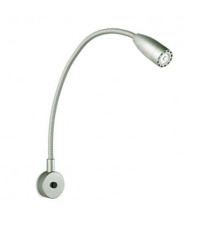 LED 1 Light Indoor Adjustable Wall Bed Light Reading Lamp Grey - 1