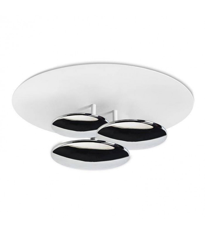 LED 3 Light Ceiling Light Chrome, White - 1