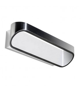 LED 1 Light Up & Down Wall Light White, Brushed Aluminium - 1