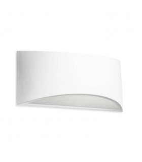 1 Light Up & Down Plaster Wall Light White, E14 - 1