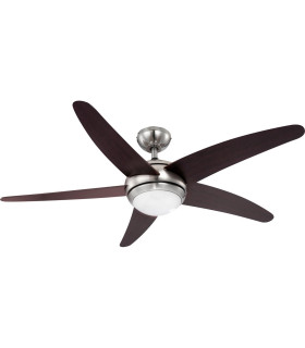 Fabiola 5 Blade Ceiling Fan Nickel Matt 1x E14 Remote Control-1